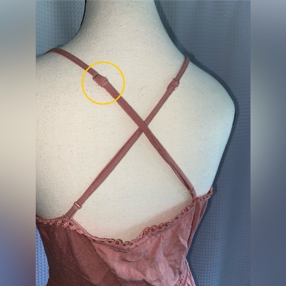 Women’s H&M dusty‎ rose sleeveless smock-detail romper size small NWT - Picture 14 of 14